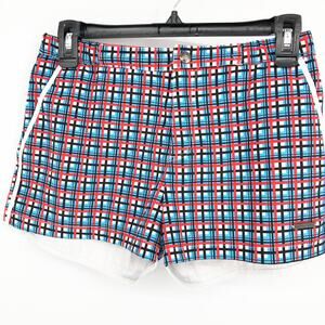 Parke & Ronen Mens Swim Trunks Size 28 Red Blue Plaid
